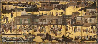 Detail of Missionary procession on Arrival of the "Southern Barbarians"