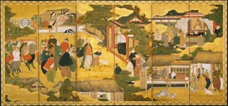 Nanban byōbu, right-hand folding screen