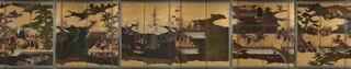 Nanban byōbu, six-panel screen