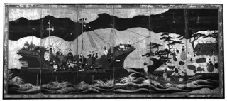 Nanban byōbu, right-hand folding screen